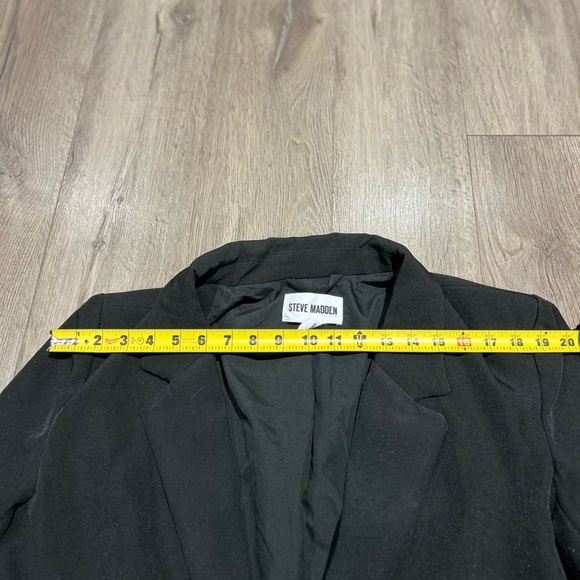 Steve Madden Black Tailored Longline Blazer Jacket Size Small - Picture 10 of 12